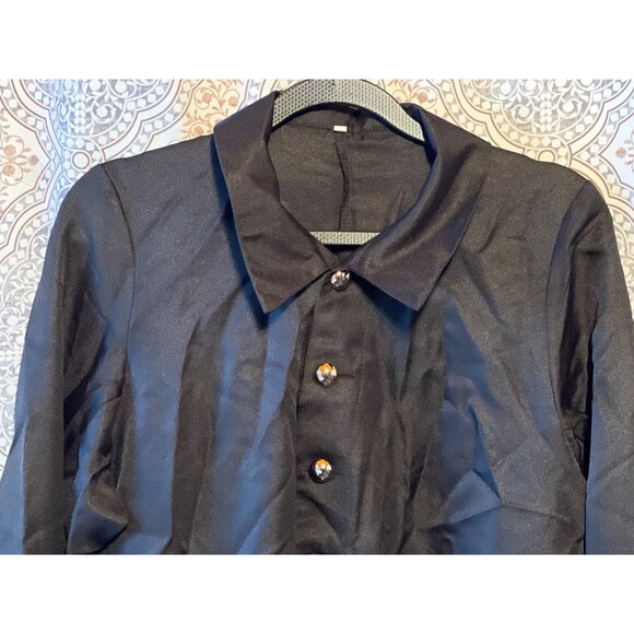 Colonial Costume Set: Black Jacket & Pants With Button Accents Cuffed Sleeves & - Picture 4 of 11